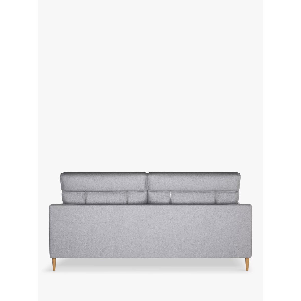 John Lewis Draper High Back Large 3 Seater Sofa, Light Leg, Brushed Tweed Grey – image 4