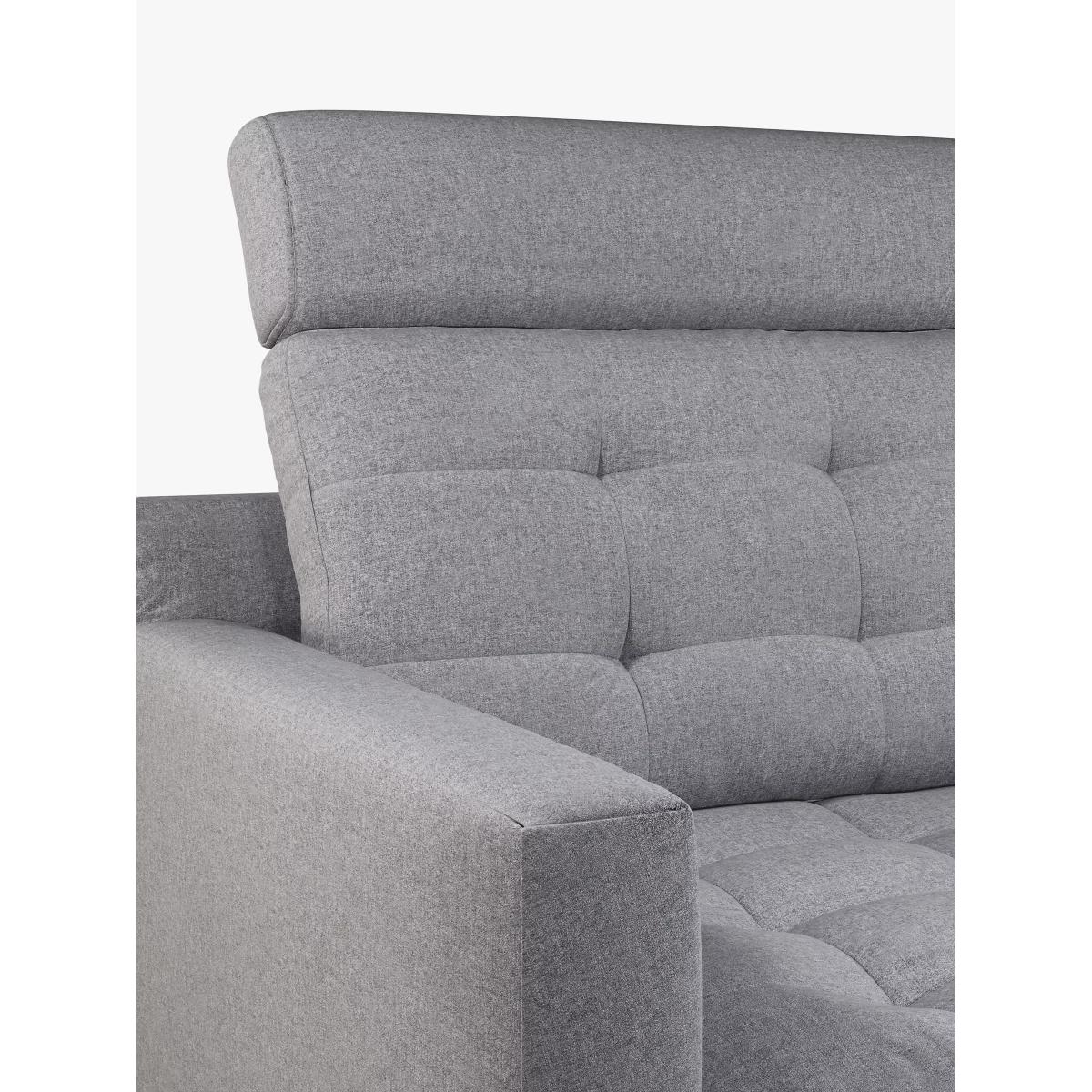 John Lewis Draper High Back Large 3 Seater Sofa, Light Leg, Brushed Tweed Grey – image 5