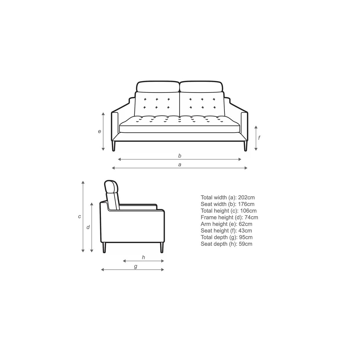 John Lewis Draper High Back Large 3 Seater Sofa, Light Leg, Brushed Tweed Grey – image 7