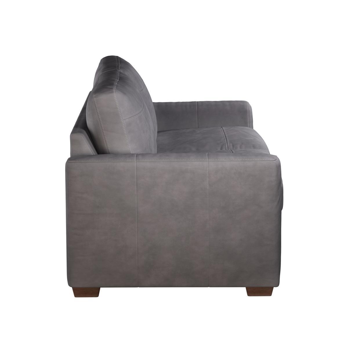 John Lewis & Partners Oliver Large 3 Seater Leather Sofa, Dark Leg – image 2