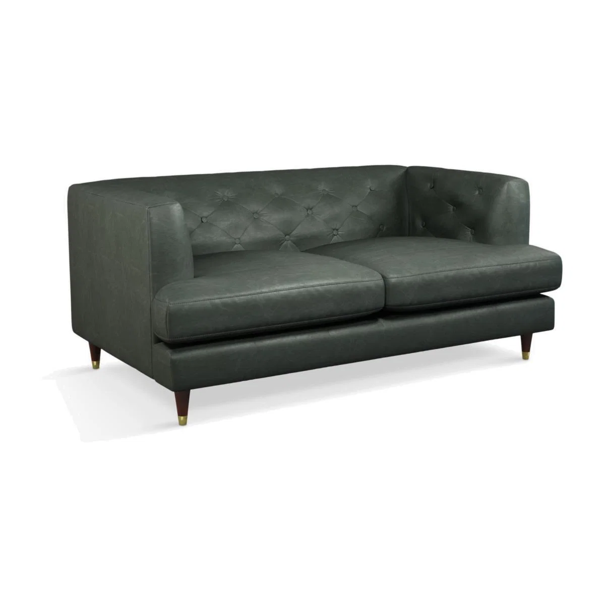 John Lewis & Partners Chester Medium 2 Seater Leather Sofa, Dark Leg – image 1