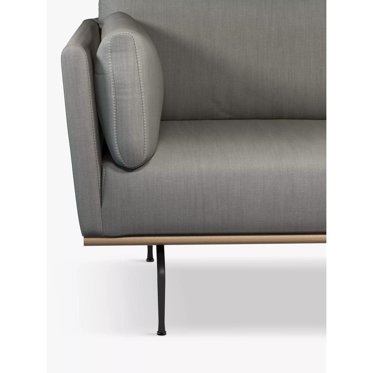 John Lewis & Partners Platform 5+ Seater RHF Corner End Sofa with Table, Black Leg, Relaxed Linen Storm – image 5