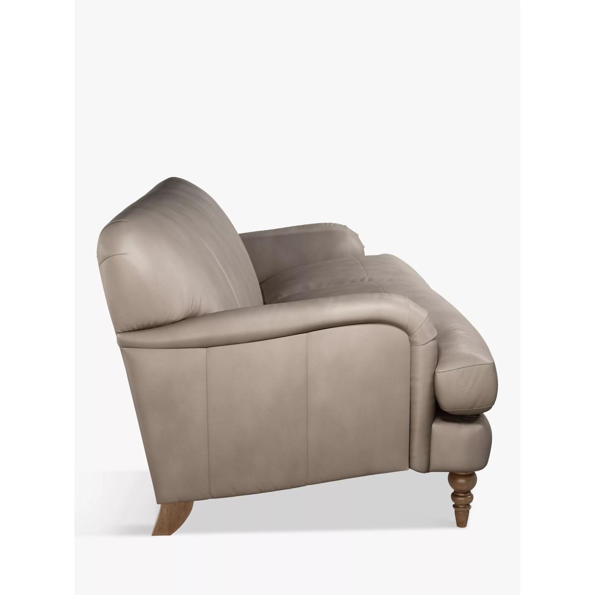 John Lewis & Partners Harrogate High Back Grand 4 Seater Leather Sofa, Dark Leg – image 2
