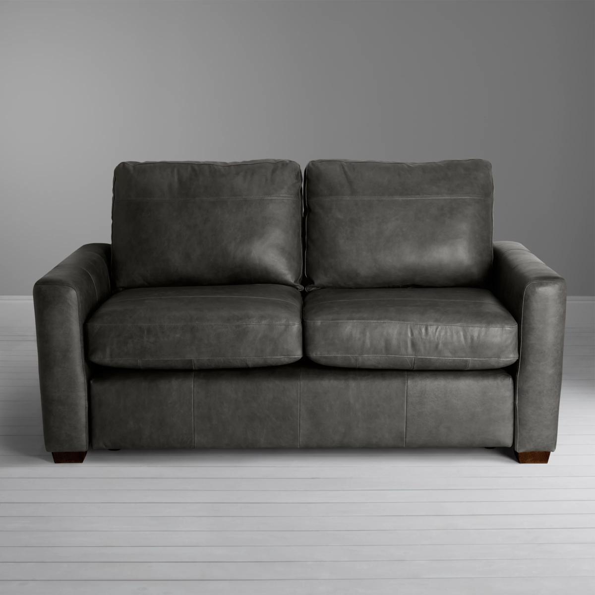John Lewis & Partners Oliver Small 2 Seater Leather Sofa, Dark Leg – image 2