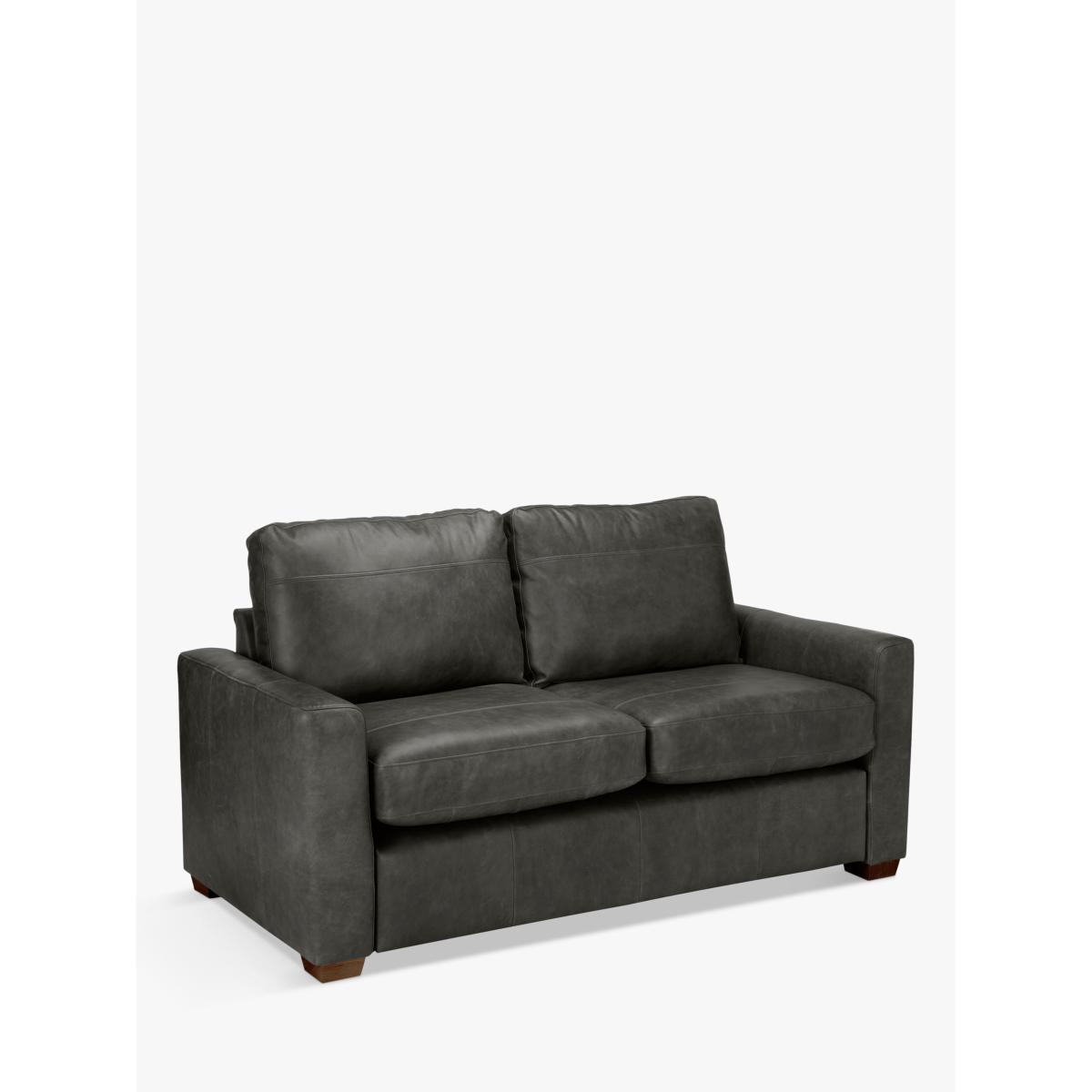 John Lewis & Partners Oliver Small 2 Seater Leather Sofa, Dark Leg – image 3