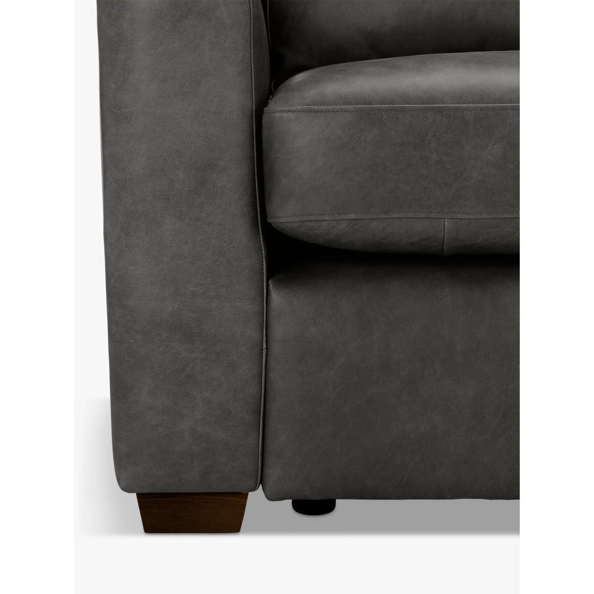 John Lewis & Partners Oliver Small 2 Seater Leather Sofa, Dark Leg – image 7