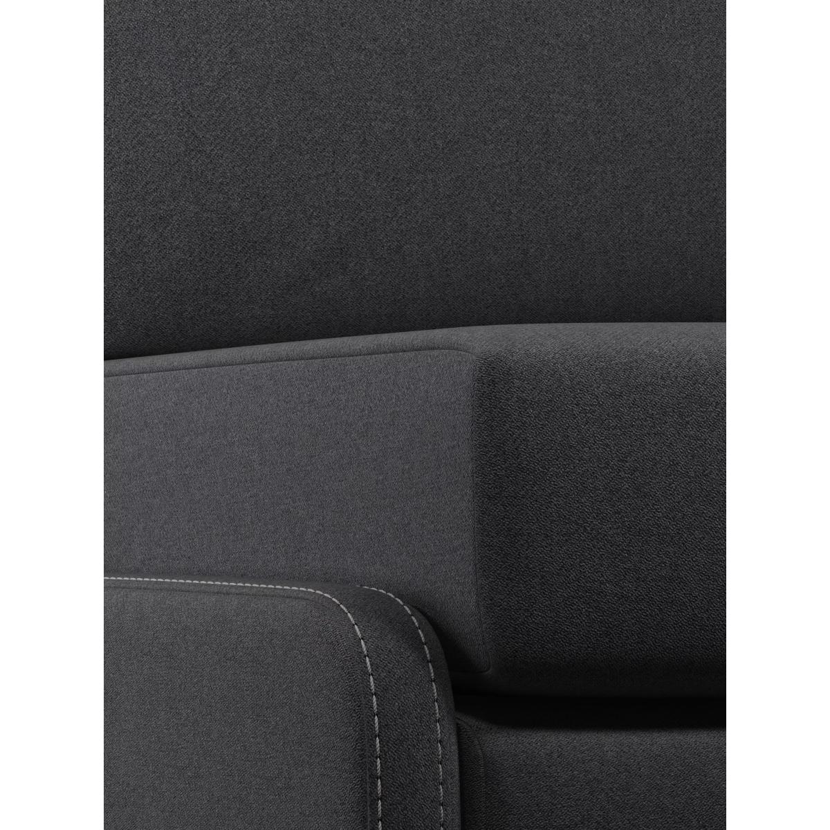 John Lewis ANYDAY Kip Armless Medium 2 Seater Sofa Bed, Dark Grey Weave – image 2