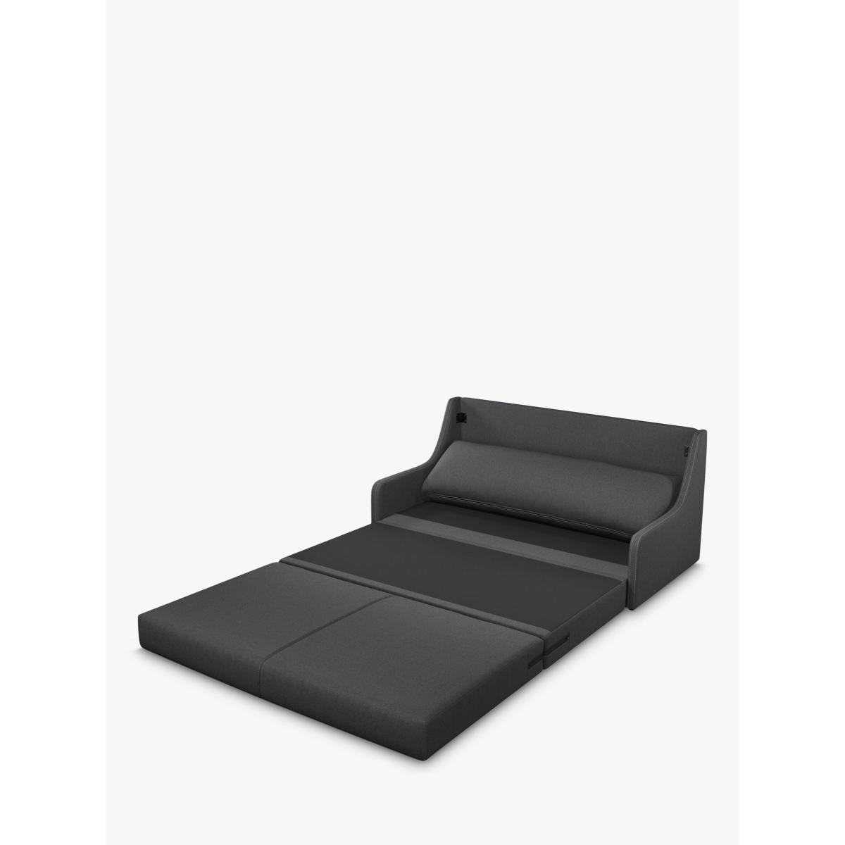 John Lewis ANYDAY Kip Armless Medium 2 Seater Sofa Bed, Dark Grey Weave – image 4