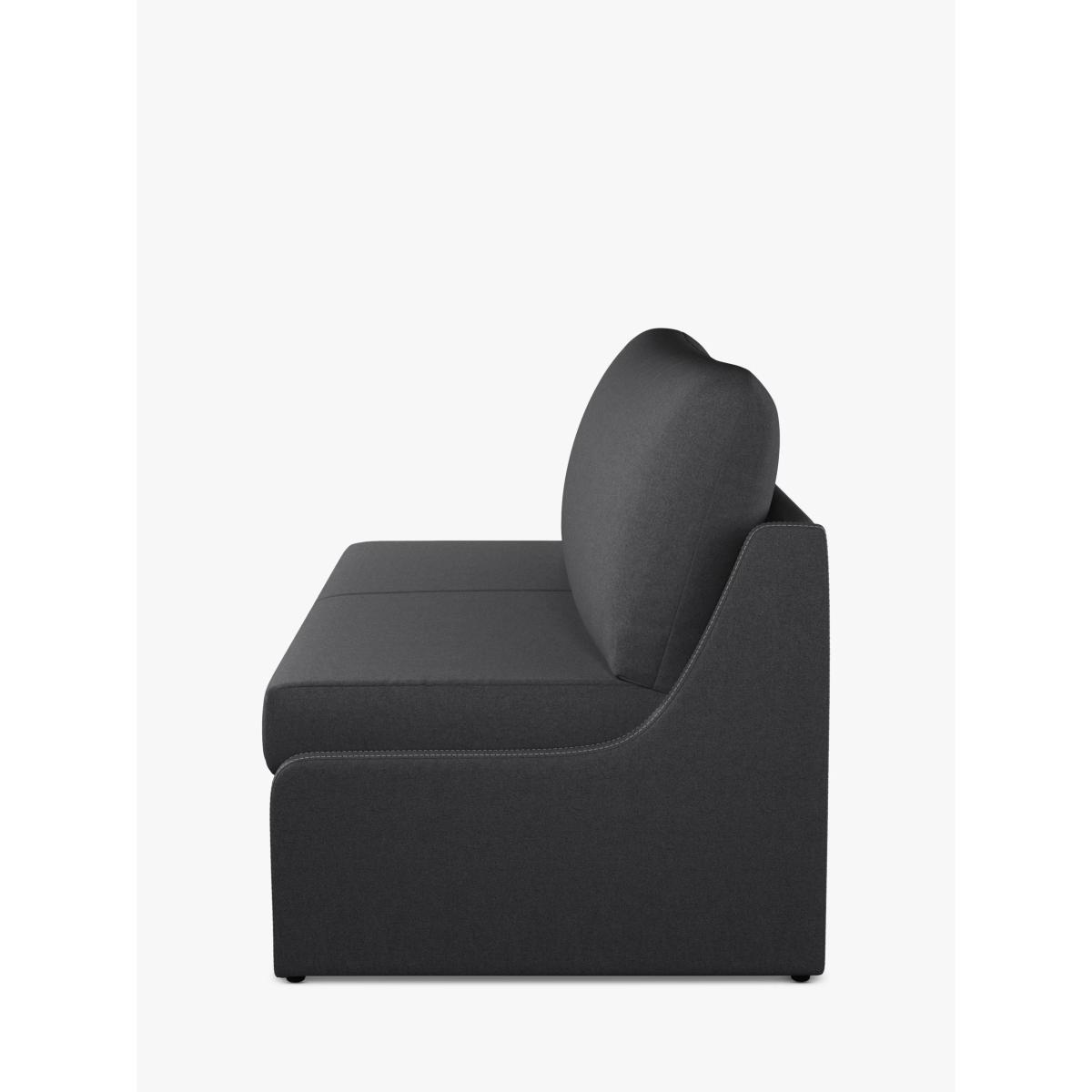 John Lewis ANYDAY Kip Armless Medium 2 Seater Sofa Bed, Dark Grey Weave – image 7