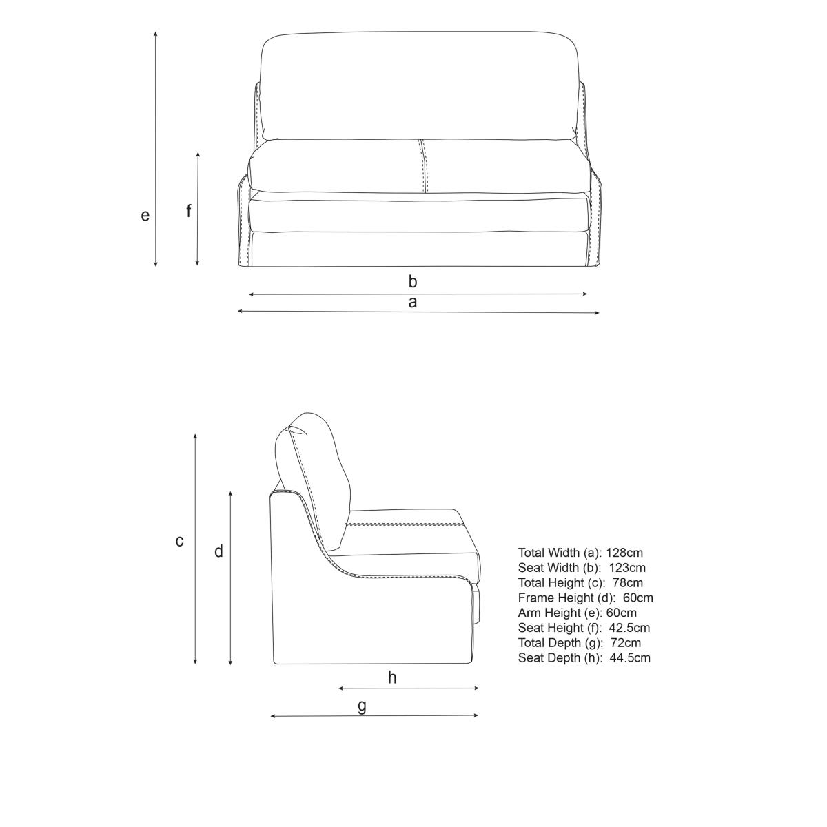 John Lewis ANYDAY Kip Armless Medium 2 Seater Sofa Bed, Dark Grey Weave – image 8