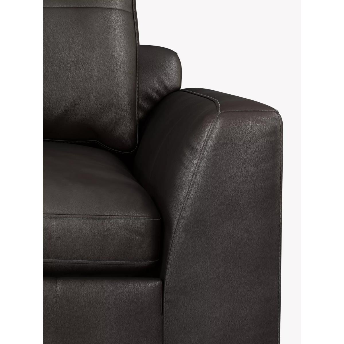 John Lewis & Partners Tortona LHF Chaise End Leather Sofa, Dark Leg – image 5