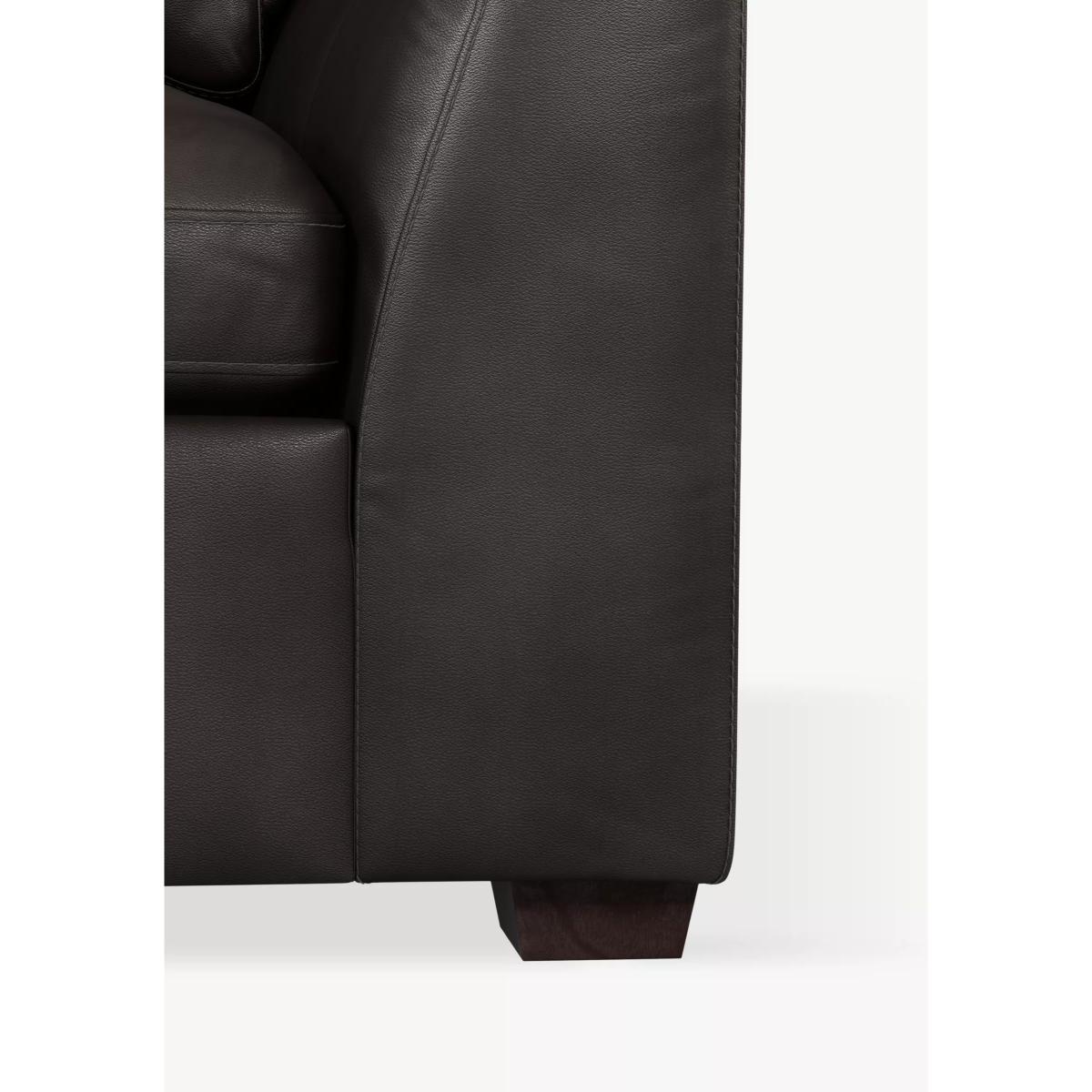 John Lewis & Partners Tortona LHF Chaise End Leather Sofa, Dark Leg – image 6