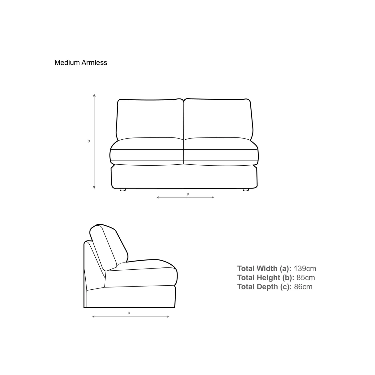 John Lewis & Partners Oliver Modular Medium 2 Seater Armless Sofa Unit – image 9