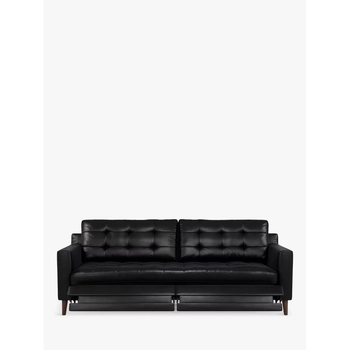 John Lewis & Partners Draper Motion Large 3 Seater Leather Sofa with Footrest Mechanism, Dark Leg – image 4