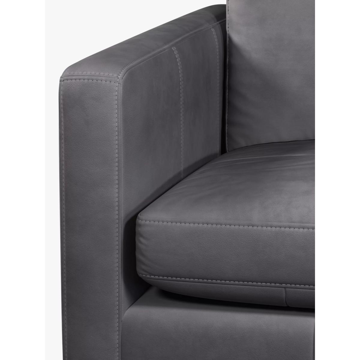 John Lewis & Partners Bailey Large 3 Seater Leather Sofa, Dark Leg – image 5