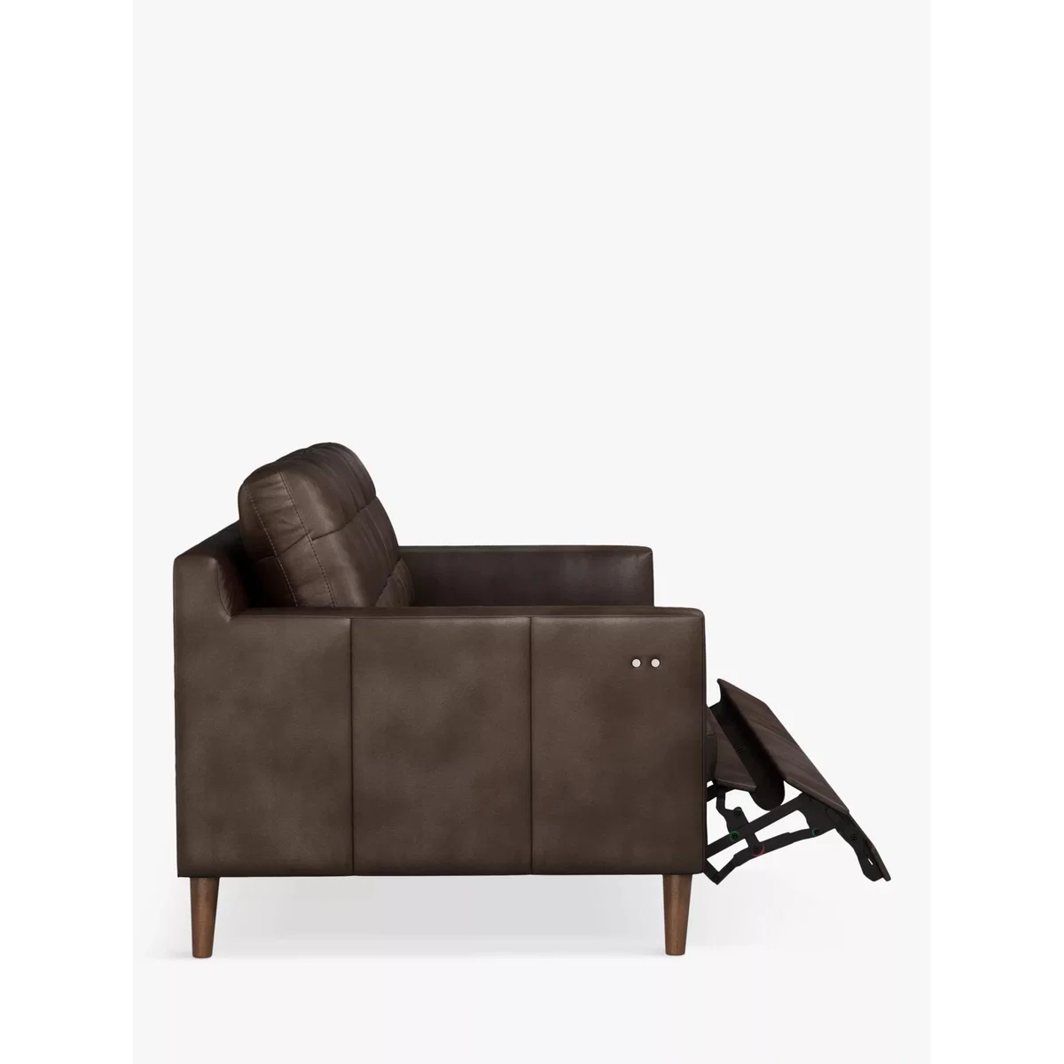John Lewis & Partners Draper Motion Large 3 Seater Leather Sofa with Footrest Mechanism, Dark Leg – image 2