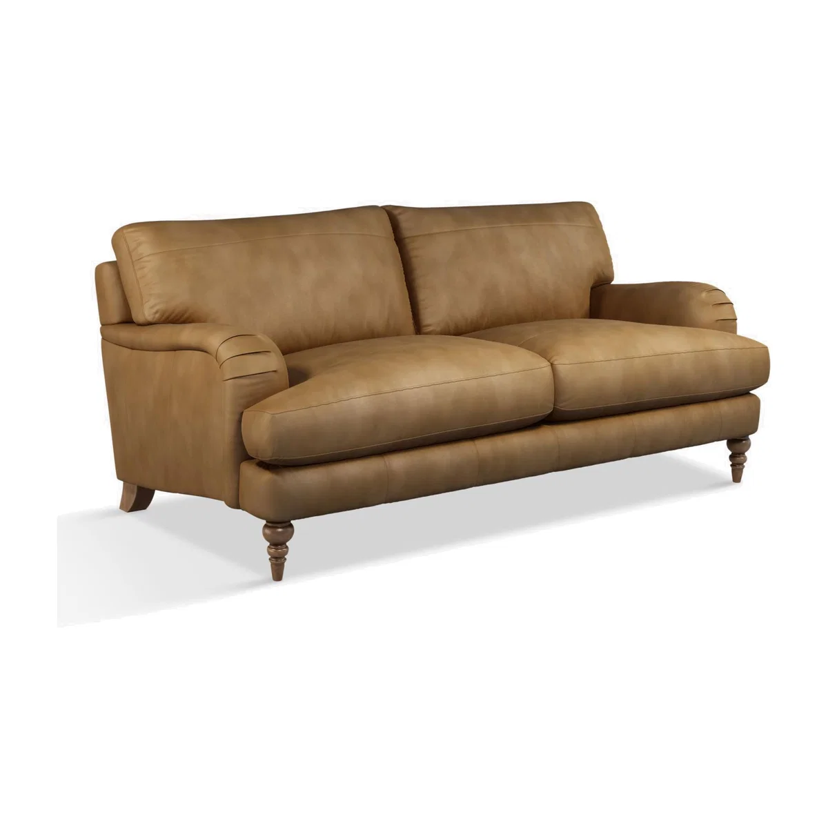 John Lewis & Partners Otley Large 3 Seater Leather Sofa, Dark Leg – image 1