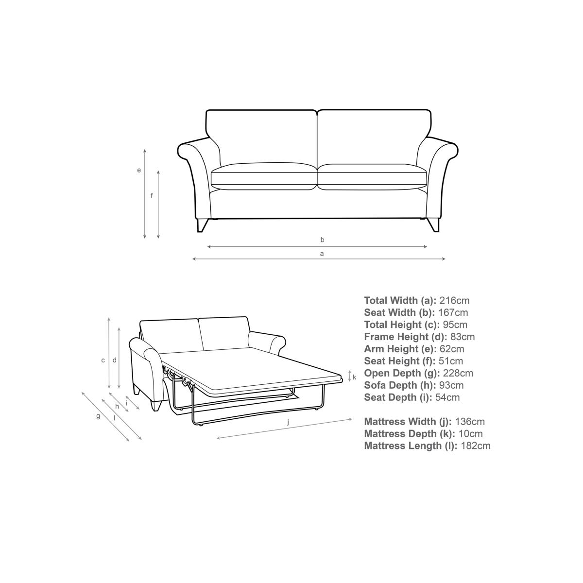 John Lewis Charlotte Grand 4 Seater Sofa Bed, Light Leg – image 6