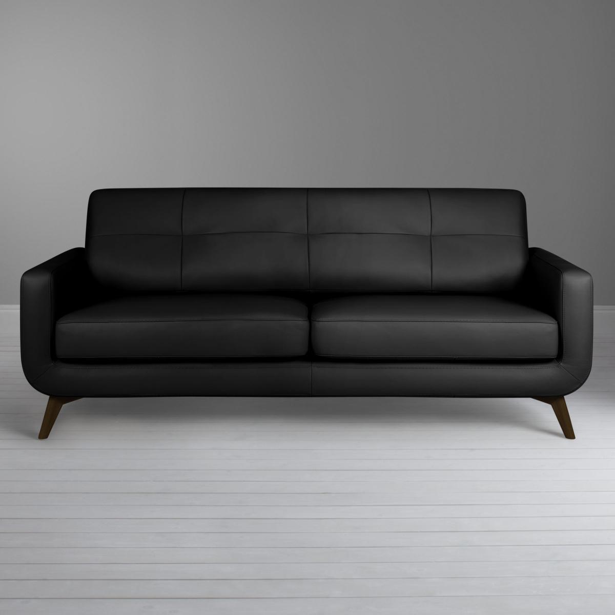 John Lewis & Partners Barbican Large 3 Seater Leather Sofa, Dark Leg – image 7