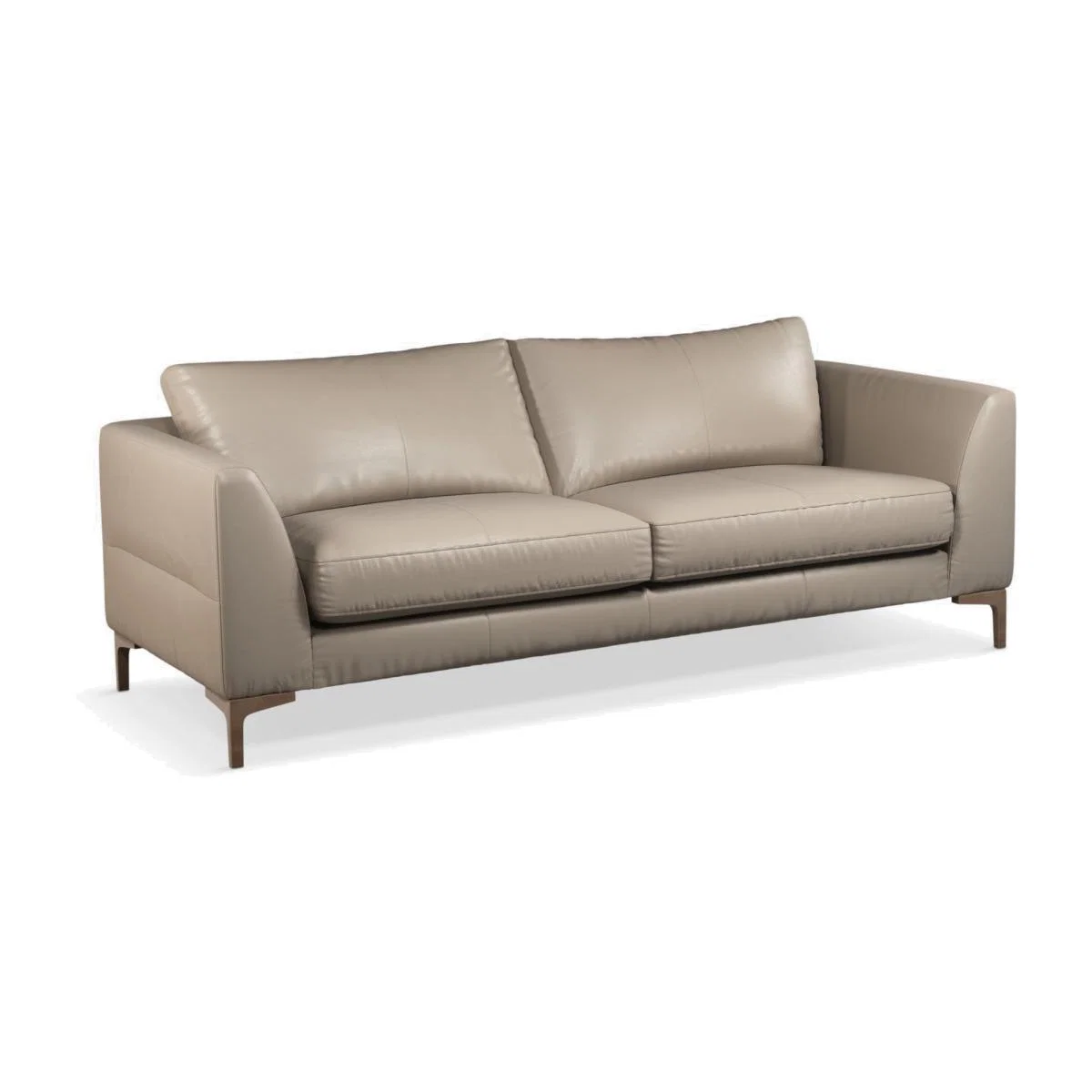 John Lewis & Partners Belgrave Grand 4 Seater Leather Sofa, Dark Leg – image 1