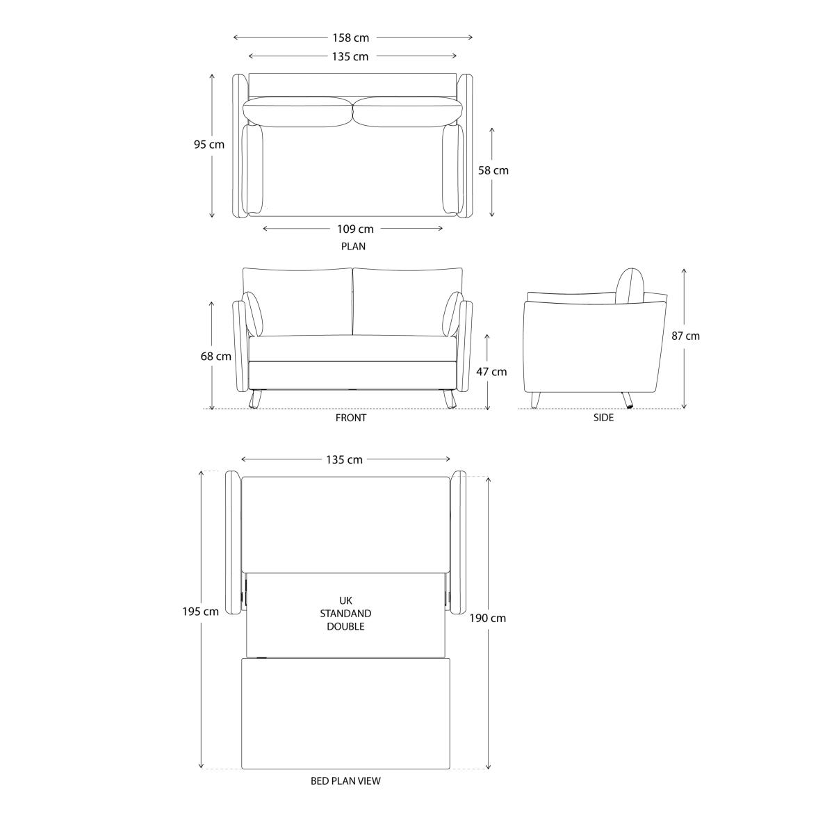 Swyft Model 08 Medium 2 Seater Double Sofa Bed – image 7