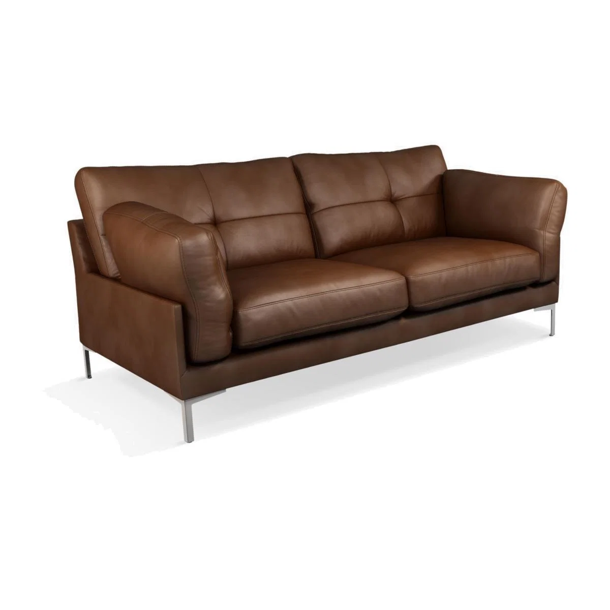 John Lewis & Partners Java II Medium 2 Seater Leather Sofa, Metal Leg – image 1