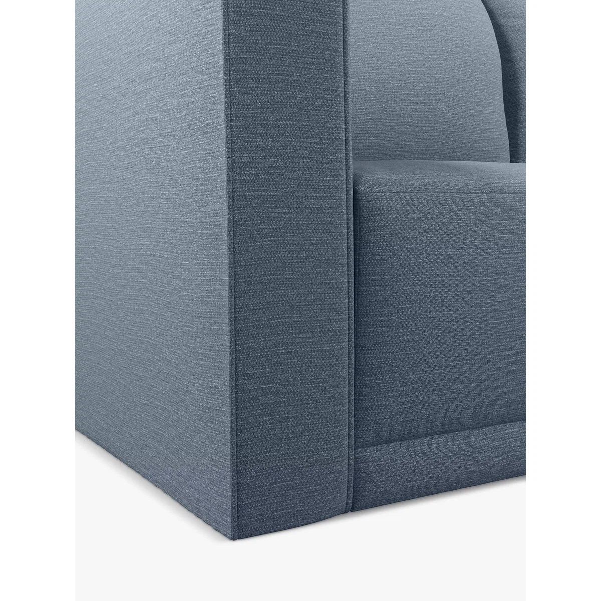 John Lewis Bundle Bold Arm Small 2 Seater Sofa, Light Leg, Fine Chenille Blue – image 2