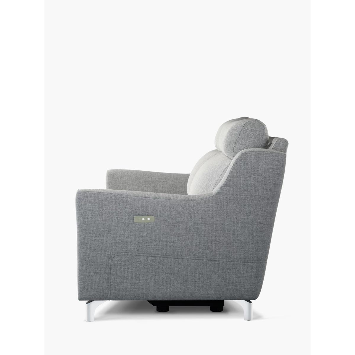 John Lewis & Partners Elevate Large 2 Seater Power Recliner Sofa, Metal Leg, Connie Grey – image 2