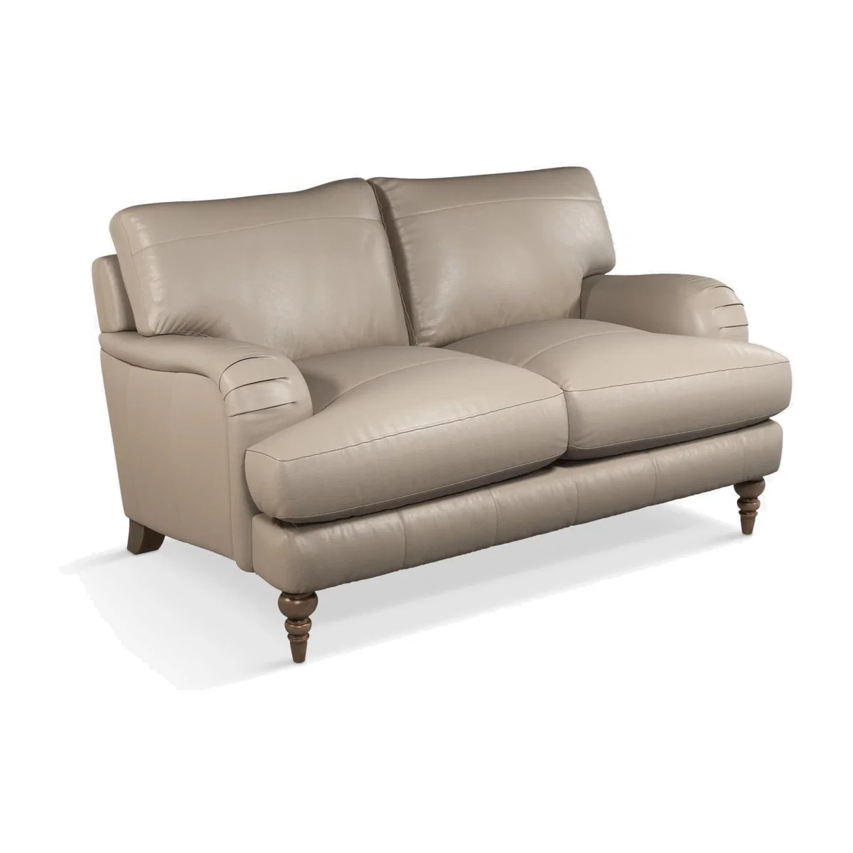 John Lewis & Partners Otley Small 2 Seater Leather Sofa, Dark Leg – image 1