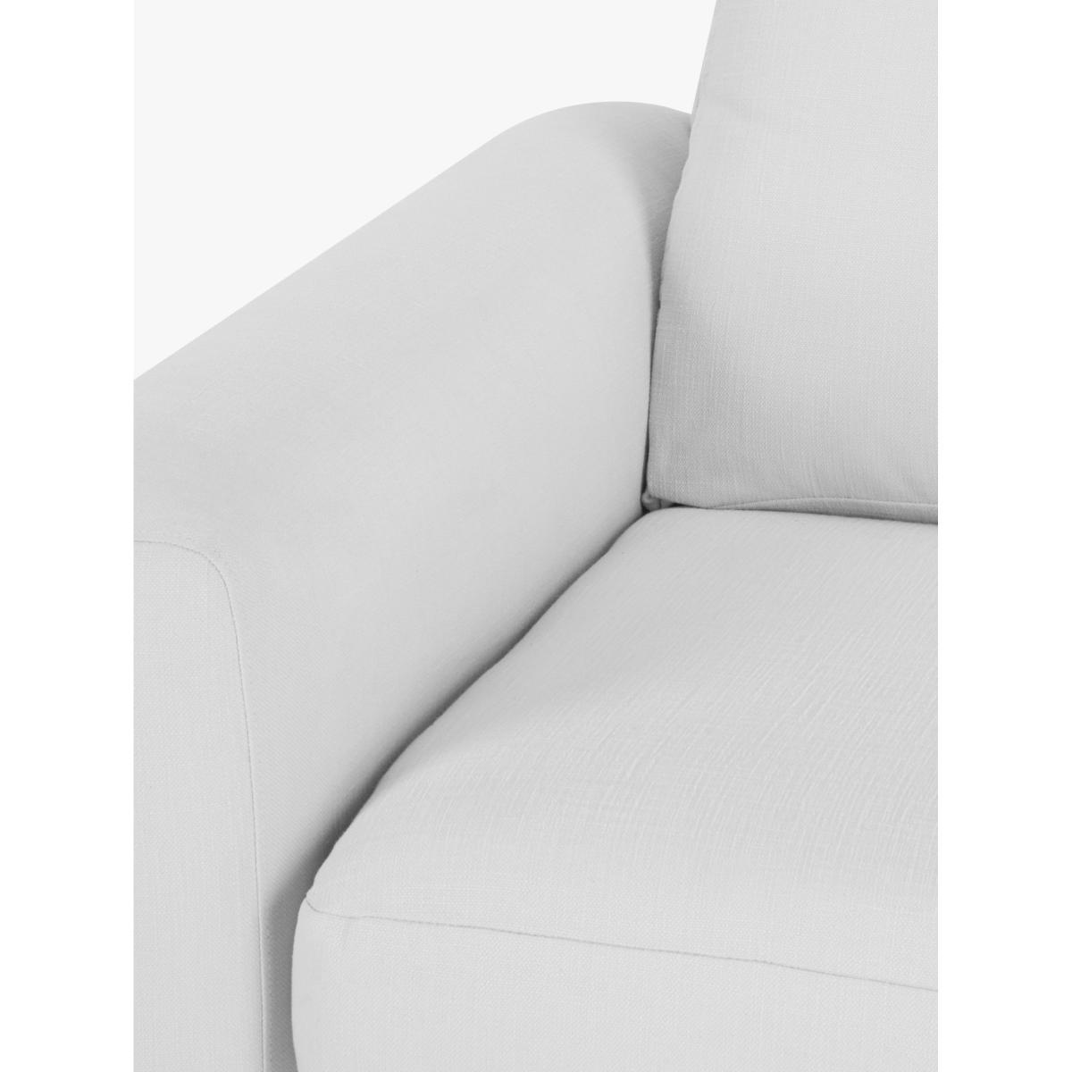 John Lewis & Partners Oliver Large 3 Seater Sofa, Light Leg, Aquaclean Matilda Steel – image 4
