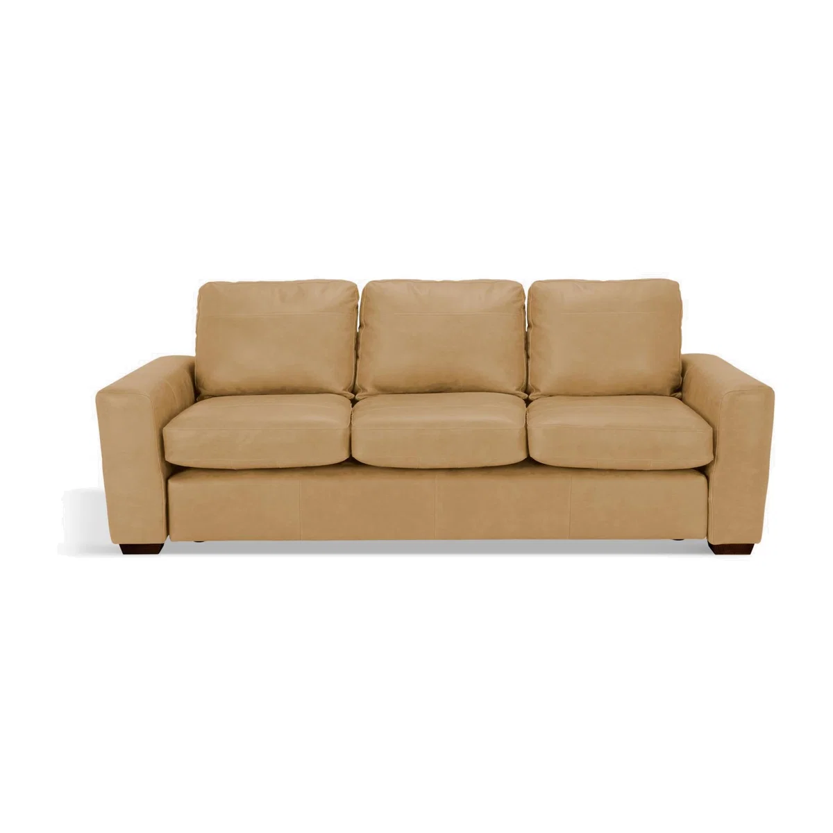John Lewis & Partners Oliver Grand 4 Seater Leather Sofa, Dark Leg – image 1
