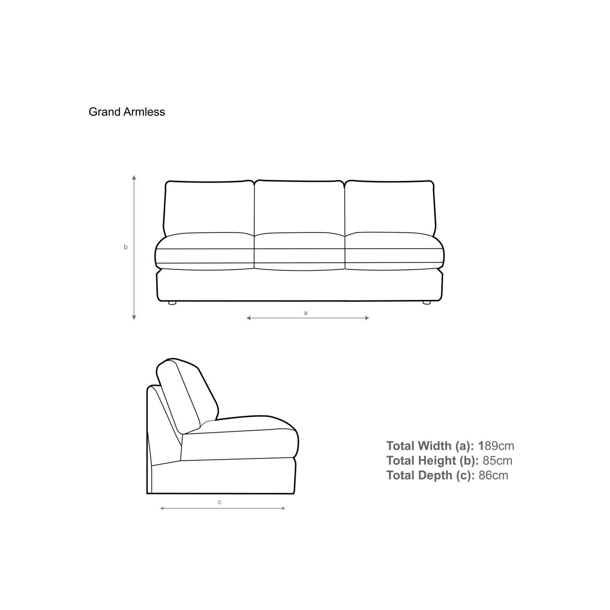 John Lewis & Partners Oliver Modular Grand 4 Seater Armless Sofa Unit – image 6