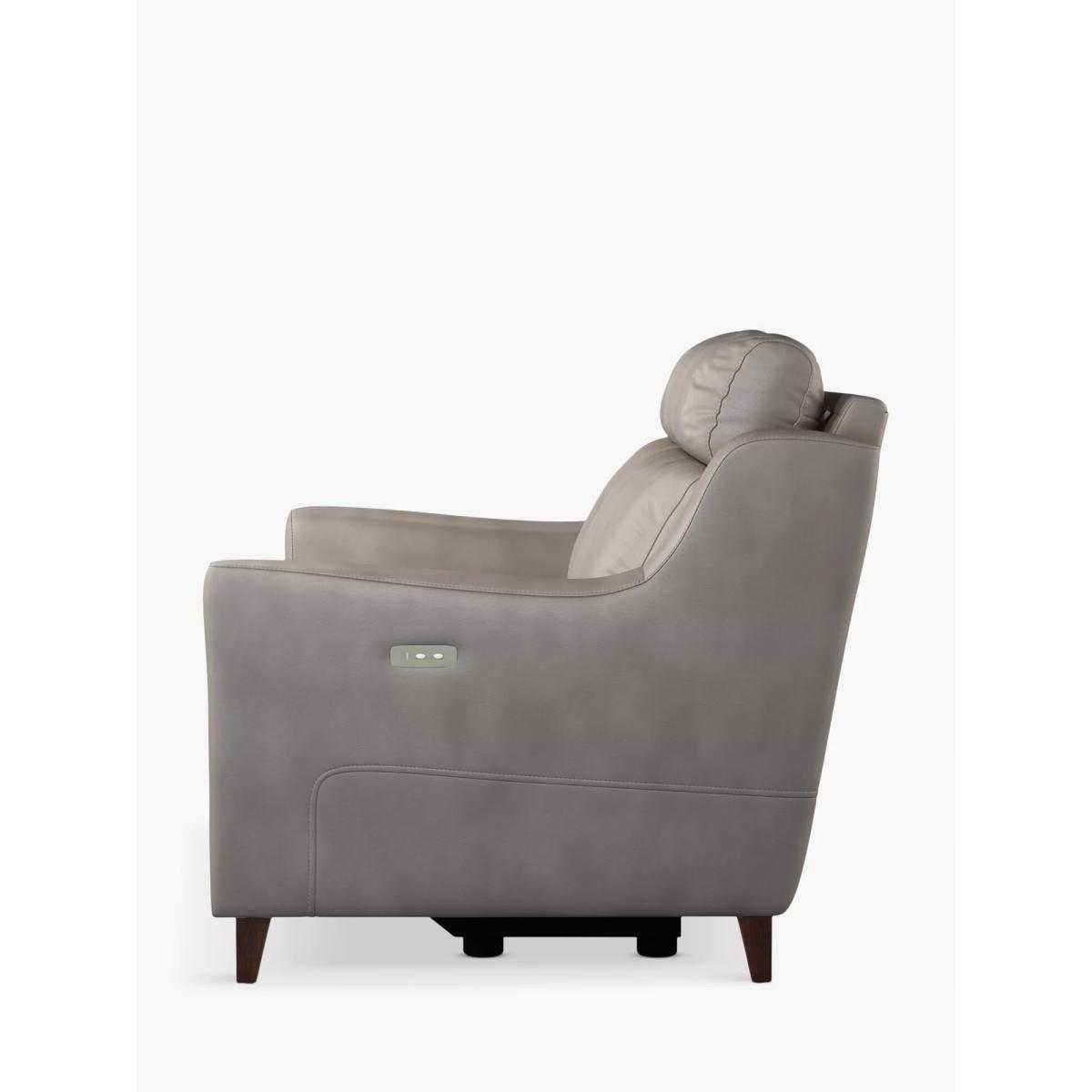 John Lewis & Partners Elevate Medium 2 Seater Power Recliner Leather Sofa, Dark Leg – image 4