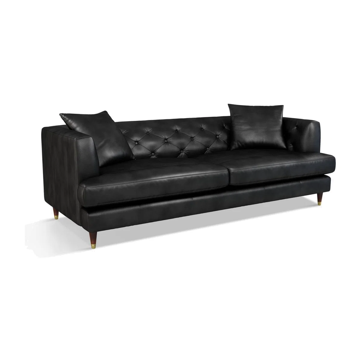 John Lewis & Partners Chester Grand 4 Seater Leather Sofa, Dark Leg – image 1