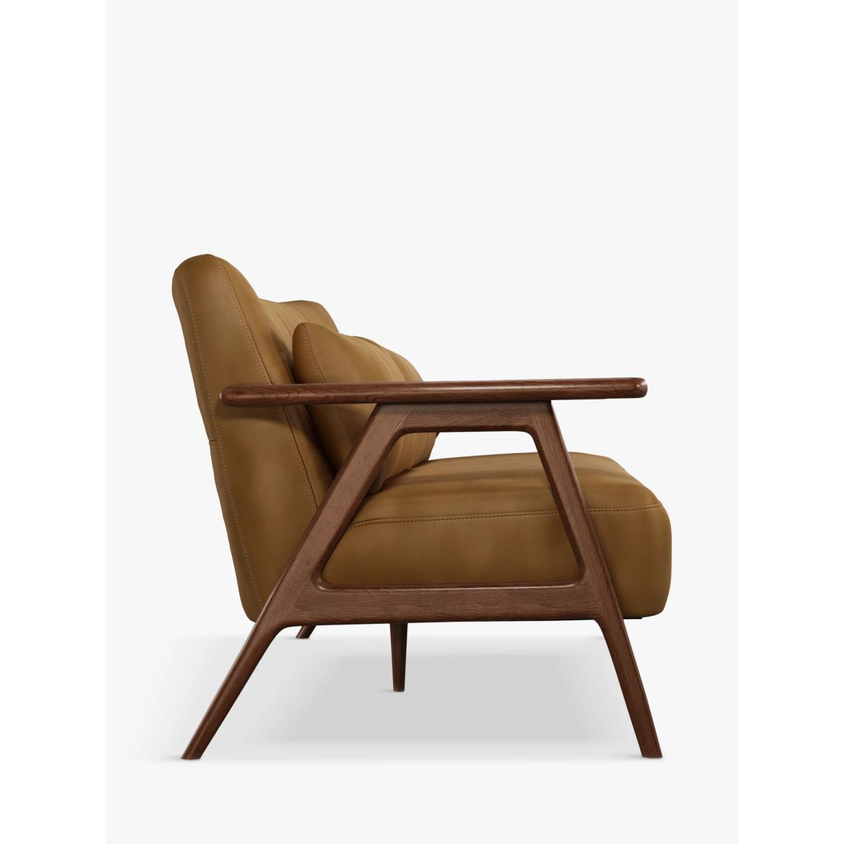 John Lewis & Partners Hendricks Medium 2 Seater Leather Sofa, Dark Wood Frame – image 2