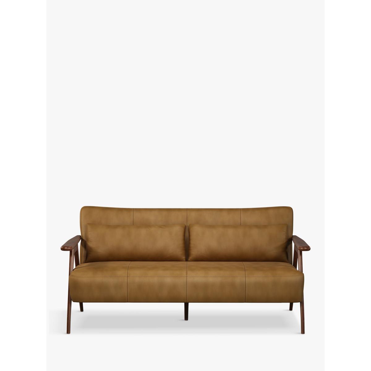 John Lewis & Partners Hendricks Medium 2 Seater Leather Sofa, Dark Wood Frame – image 4