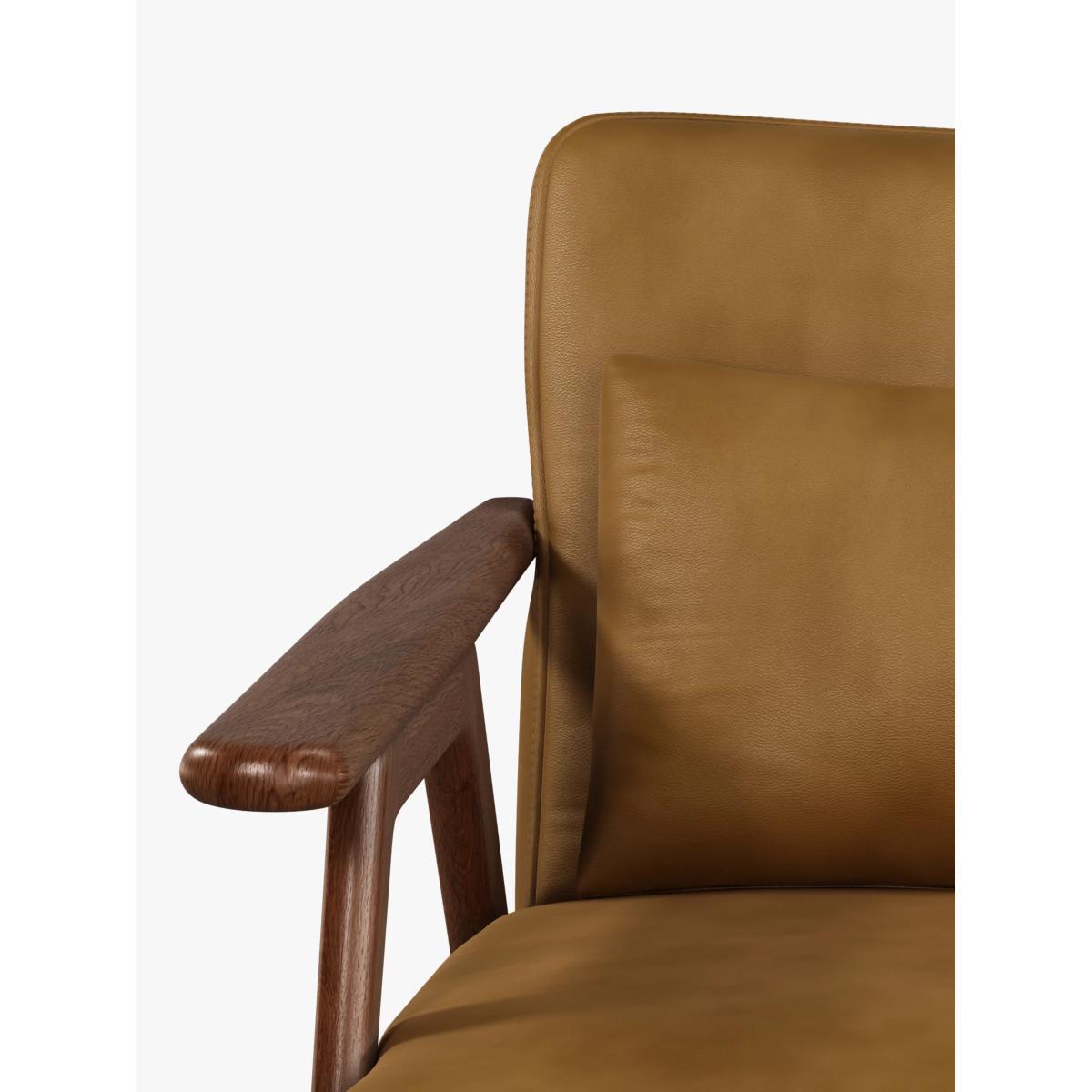 John Lewis & Partners Hendricks Medium 2 Seater Leather Sofa, Dark Wood Frame – image 6