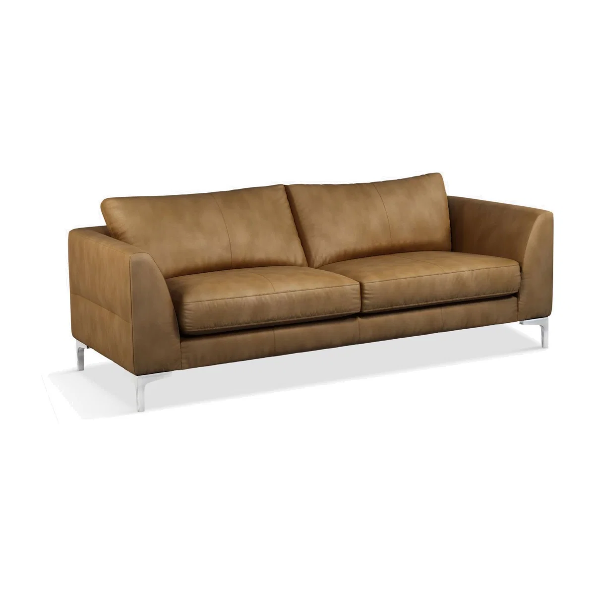 John Lewis & Partners Belgrave Grand 4 Seater Leather Sofa, Metal Leg – image 1