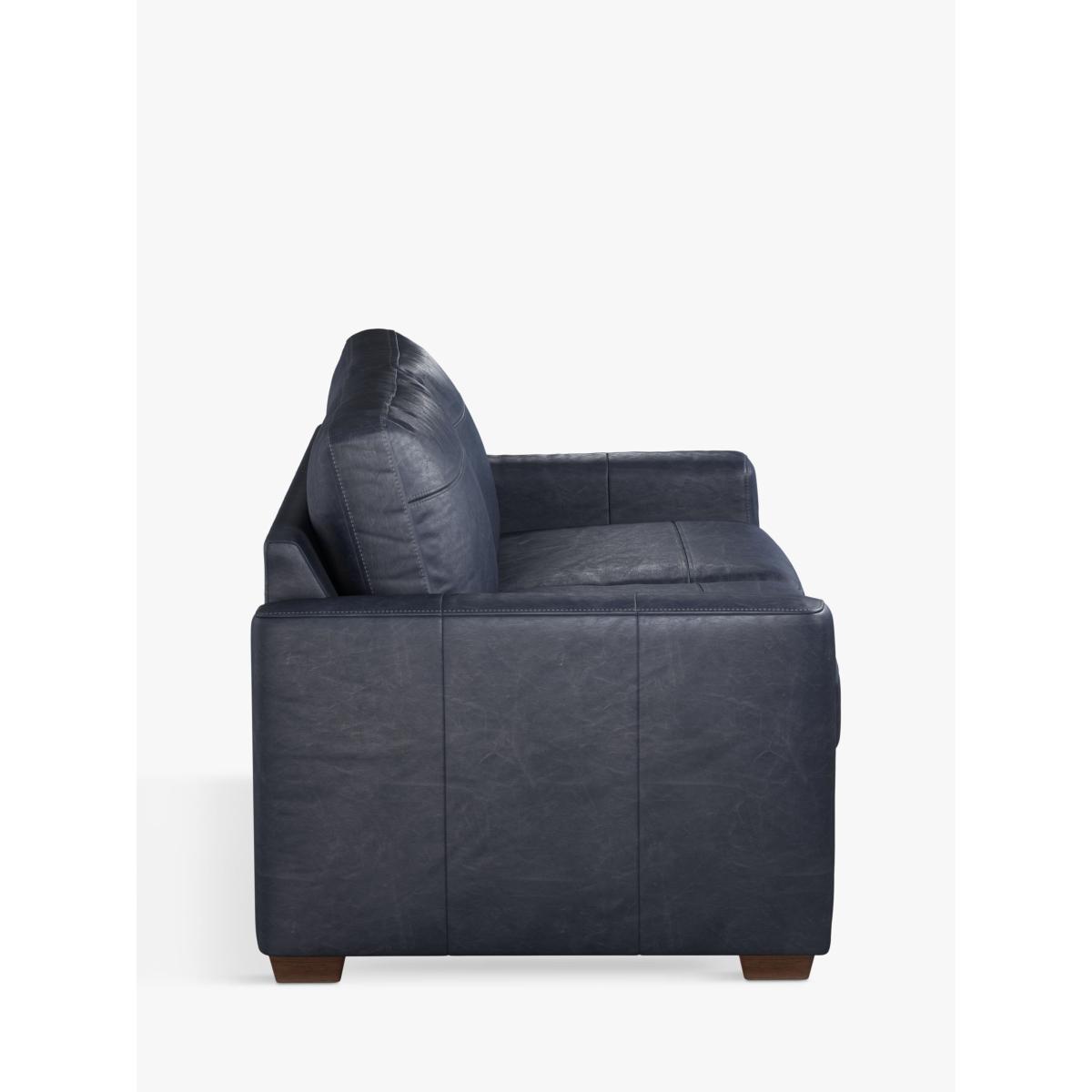 John Lewis & Partners Oliver Large 3 Seater Leather Sofa, Dark Leg – image 2