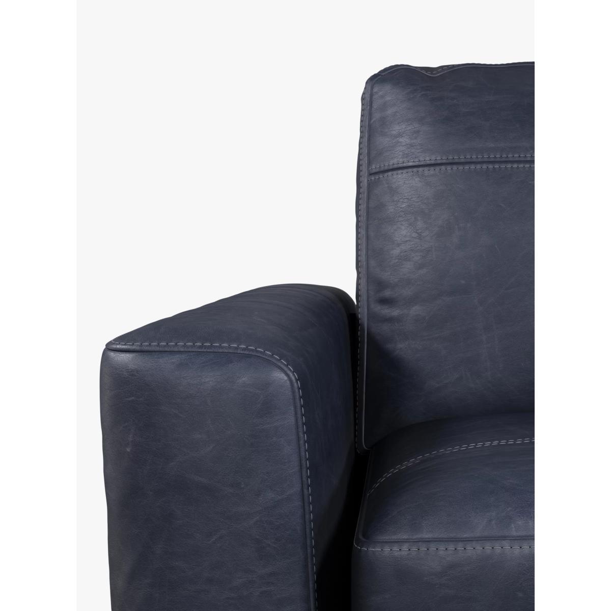 John Lewis & Partners Oliver Large 3 Seater Leather Sofa, Dark Leg – image 6