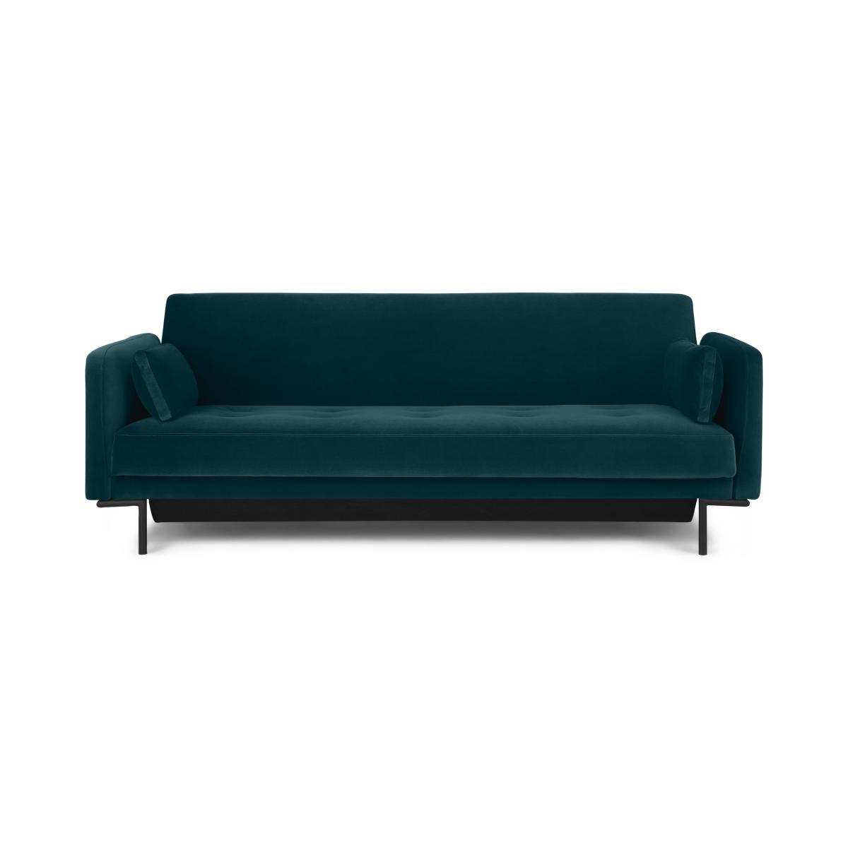 Harlow Sofa Bed with Storage, Coastal Blue Velvet – image 2