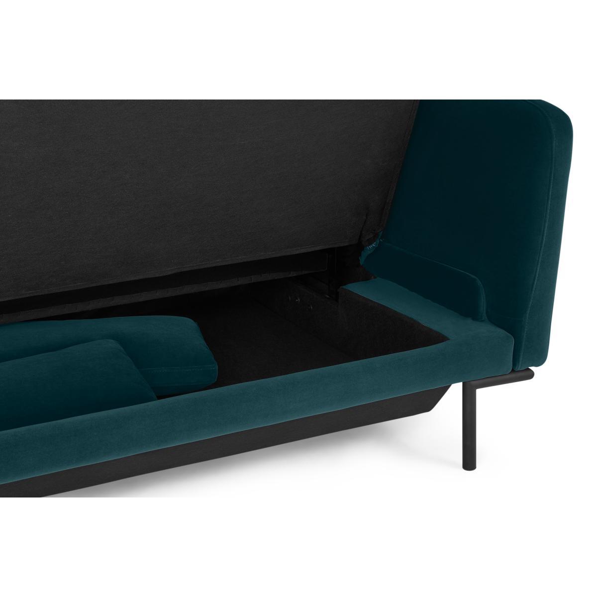 Harlow Sofa Bed with Storage, Coastal Blue Velvet – image 7