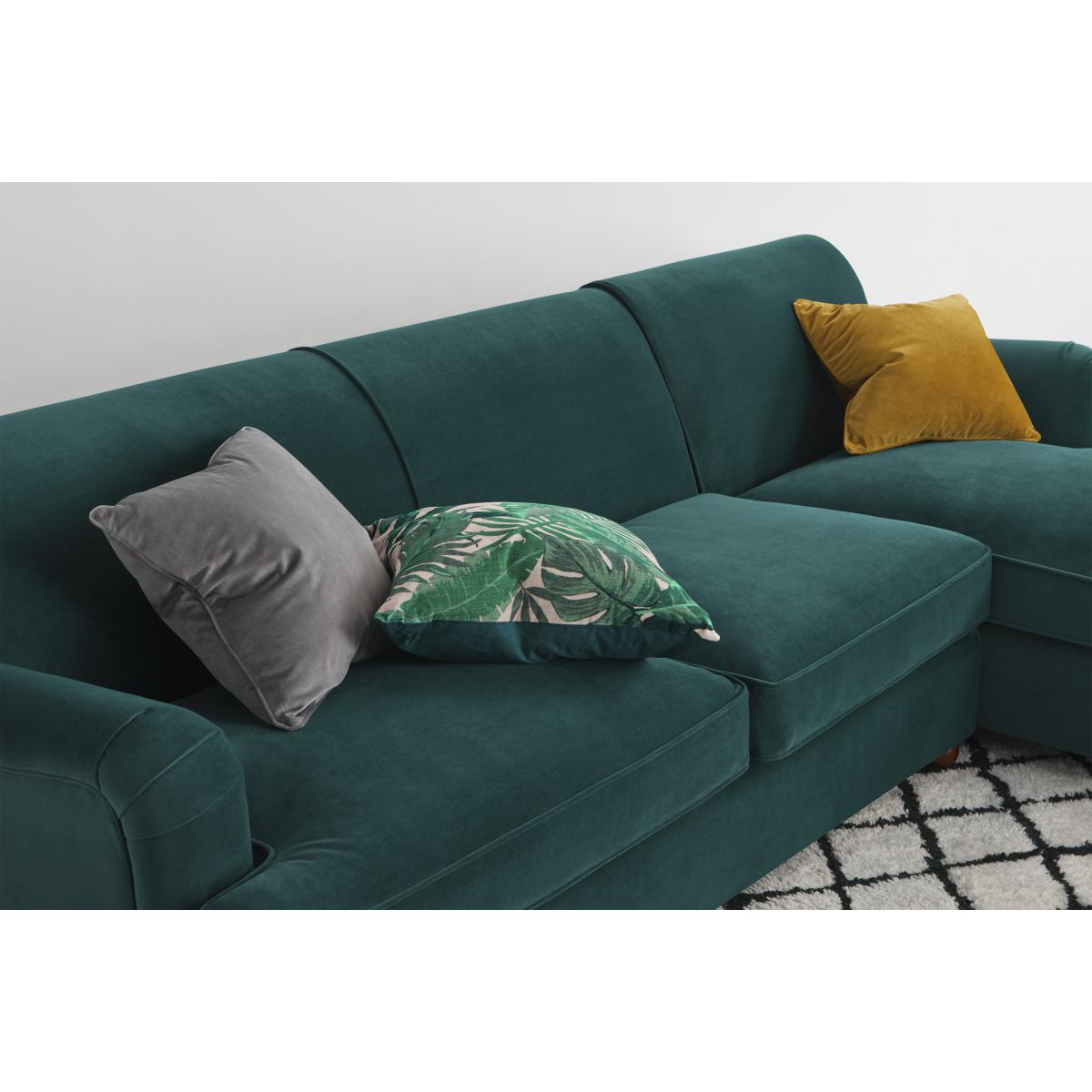 Orson Right Hand Facing Chaise End Sofa Bed, Velvet Seafoam Blue – image 5