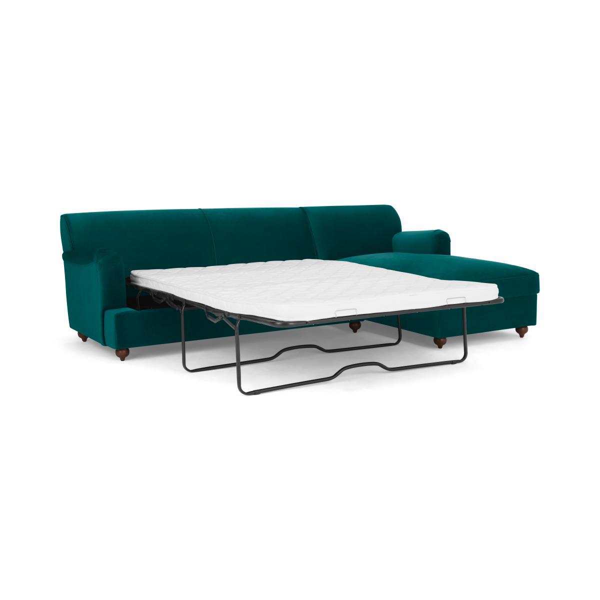 Orson Right Hand Facing Chaise End Sofa Bed, Velvet Seafoam Blue – image 6