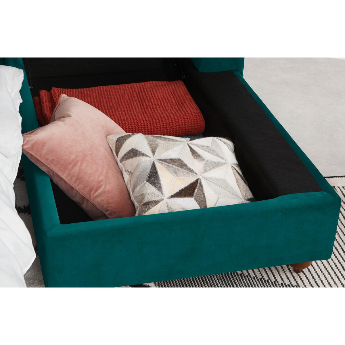 Orson Right Hand Facing Chaise End Sofa Bed, Velvet Seafoam Blue – image 7