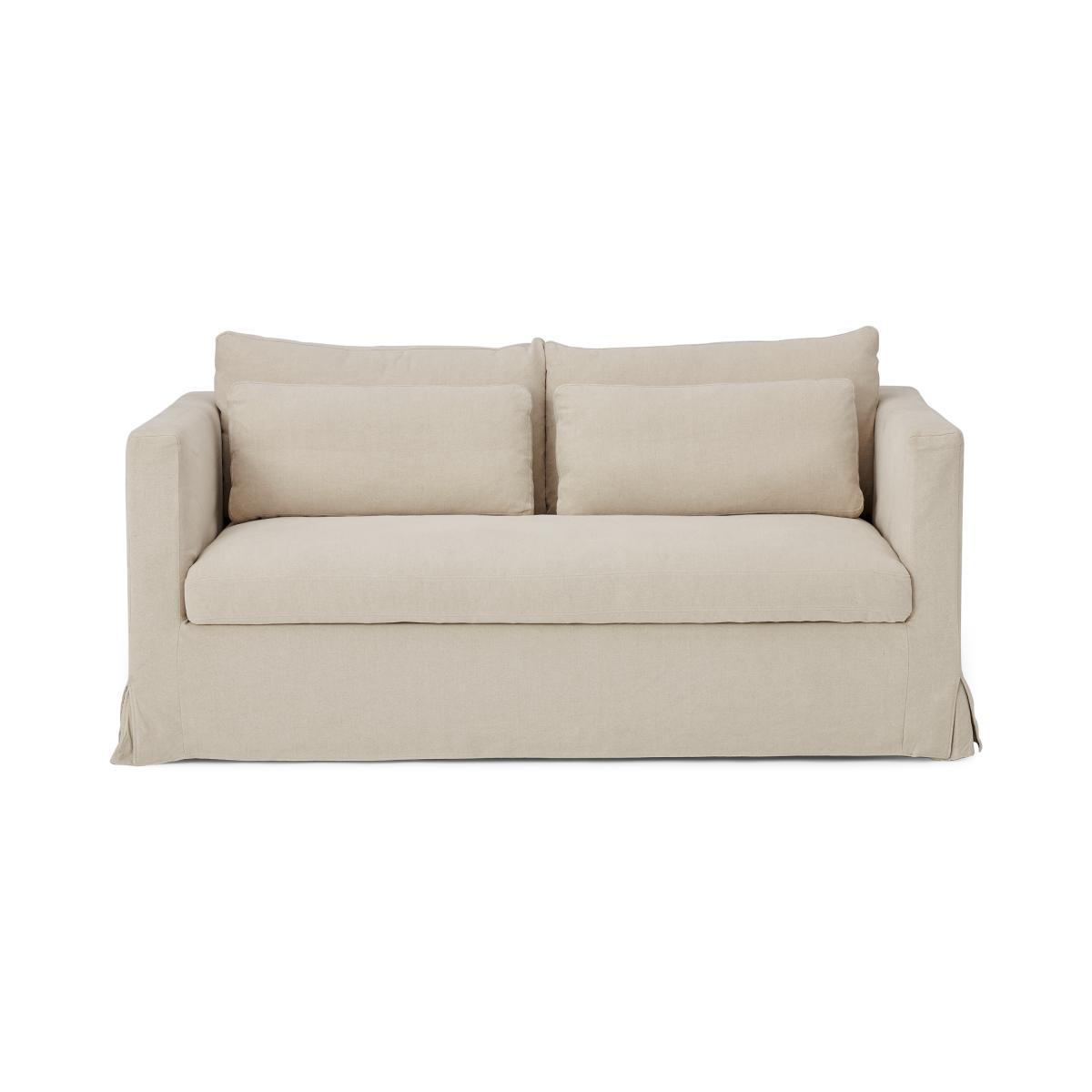Arabelo Loose Cover Sofa Bed, Natural Cotton & Linen Mix – image 2