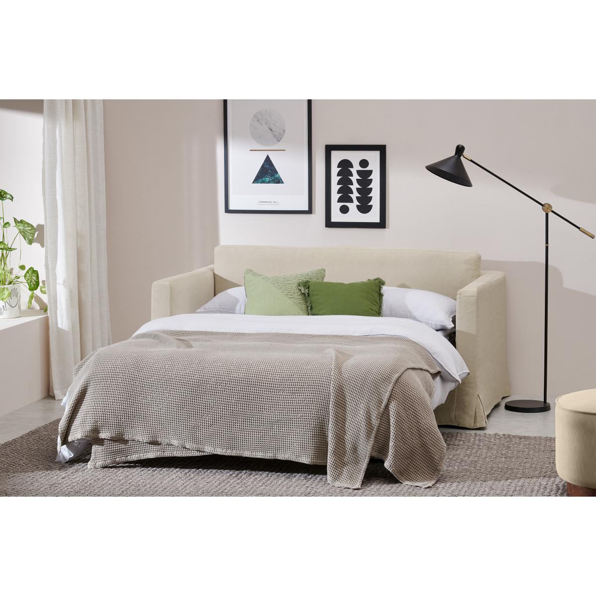 Arabelo Loose Cover Sofa Bed, Natural Cotton & Linen Mix – image 5