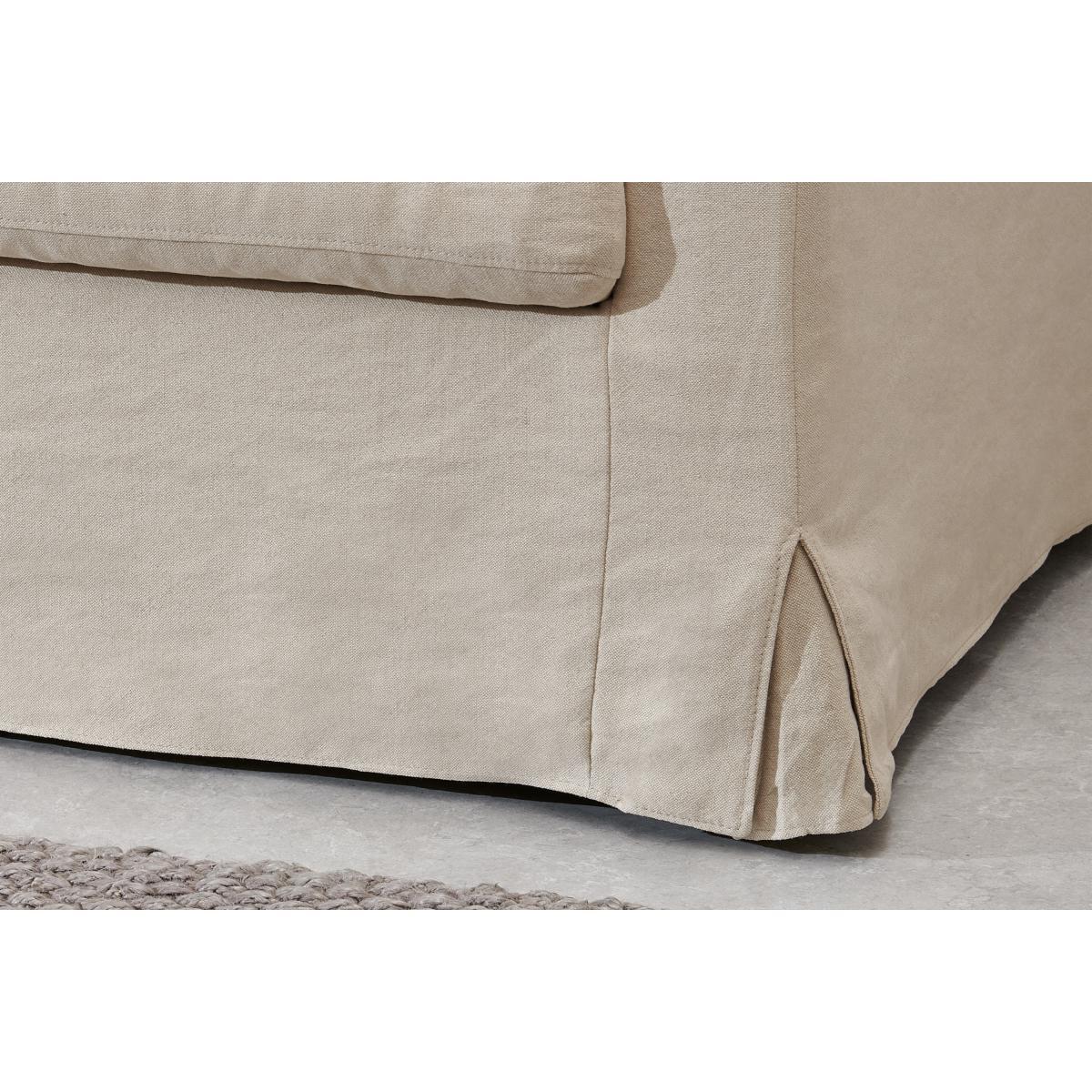 Arabelo Loose Cover Sofa Bed, Natural Cotton & Linen Mix – image 7