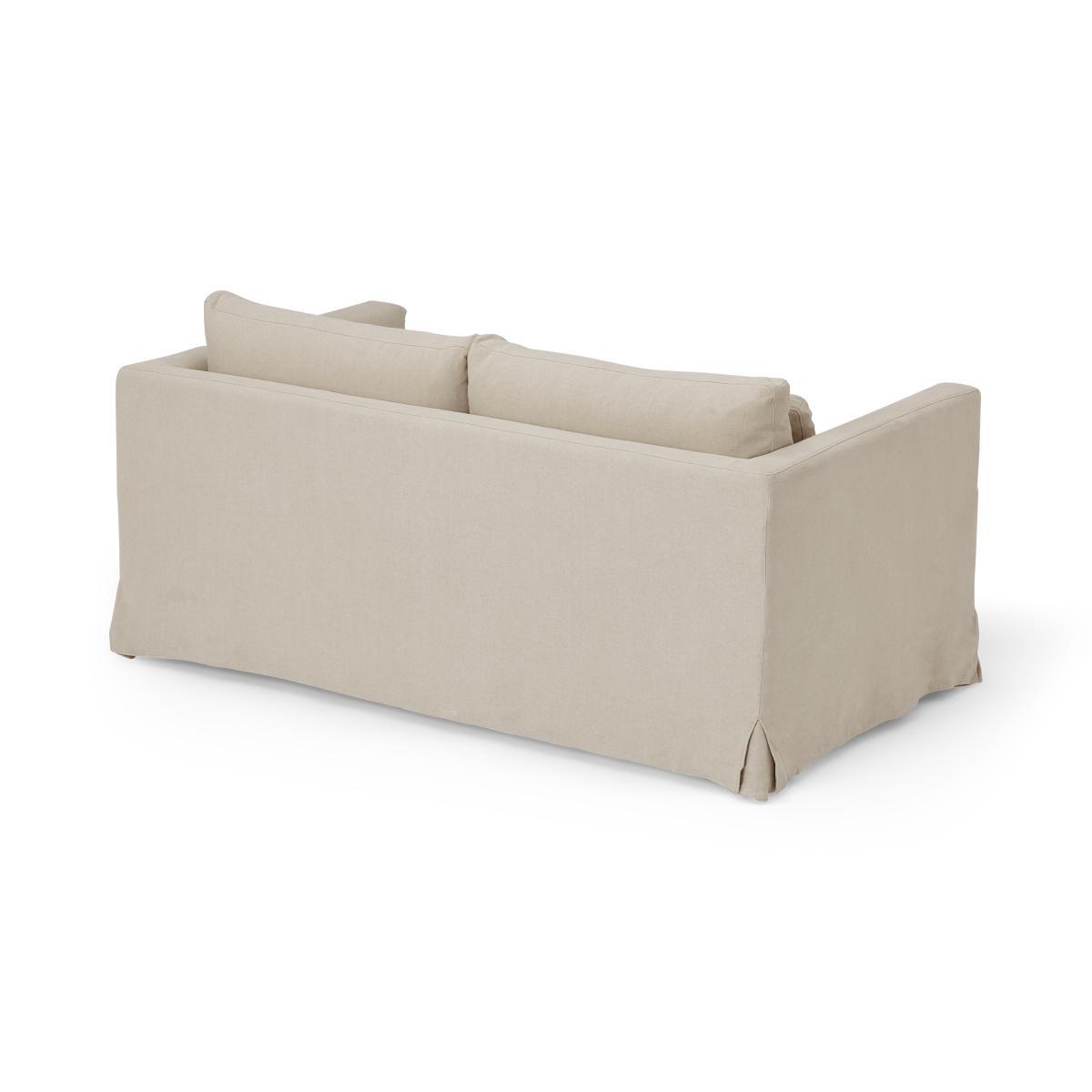 Arabelo Loose Cover Sofa Bed, Natural Cotton & Linen Mix – image 8
