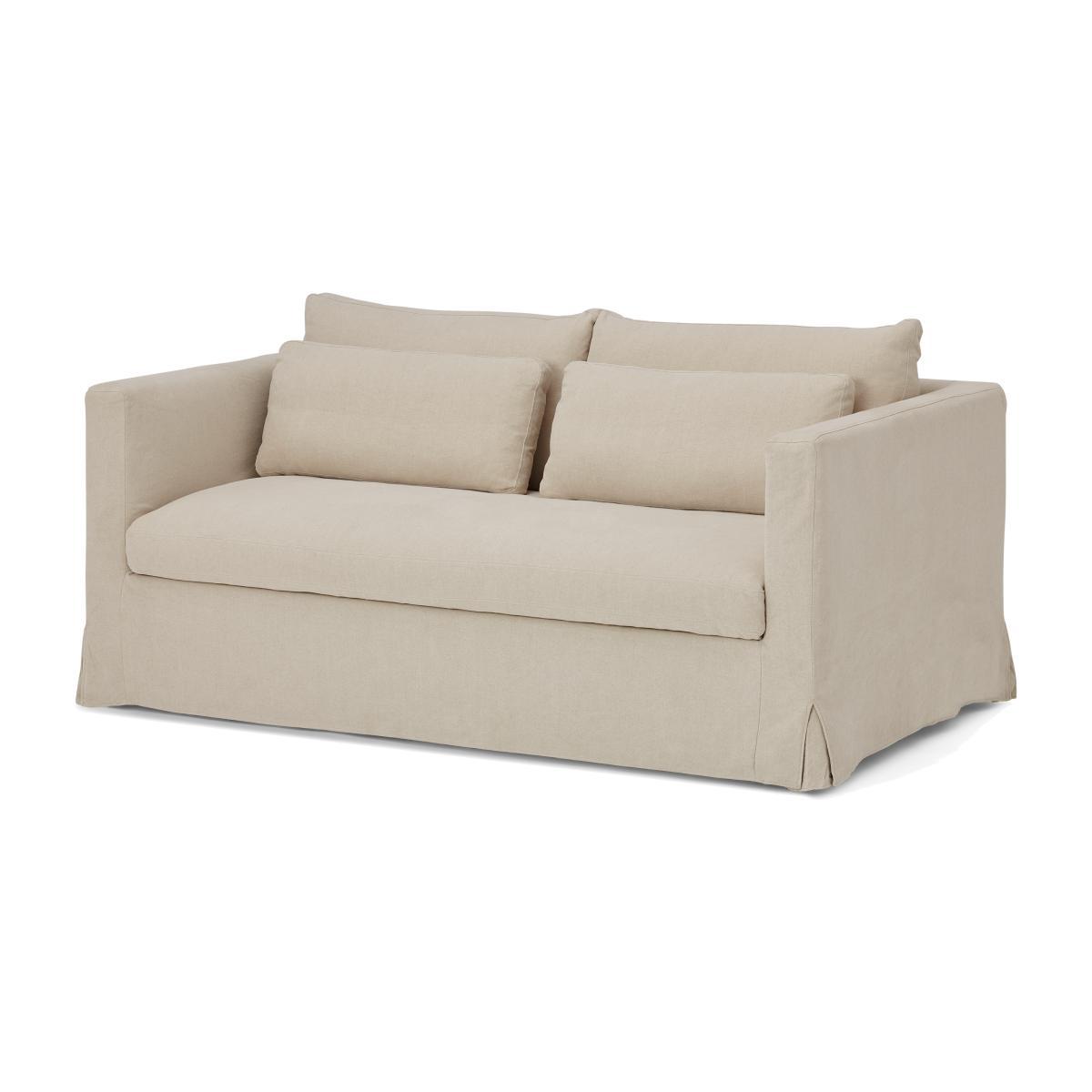 Arabelo Loose Cover Sofa Bed, Natural Cotton & Linen Mix – image 1